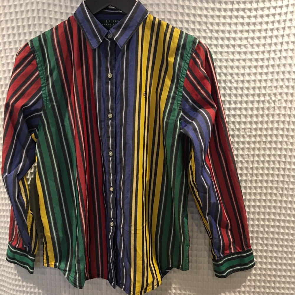 Ralph Lauren cotton stripes button down shirt